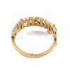 Ion Plating(IP) 304 Stainless Steel Constellation Open Cuff Ring for Women RJEW-C097-01G-01-3