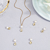 6Pcs Brass & Natural Pearl Heart Pendants KK-BBC0019-31-3