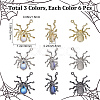 18Pcs 3 Colors Halloween Rack Plating Alloy Pendants FIND-SC0004-23-2