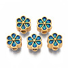 Rack Plating Alloy Enamel Beads ENAM-N056-021A-1