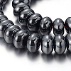 Pearlized Non-magnetic Synthetic Hematite Rondelle Beads Strands G-F230-02-1