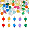 40 Sets 2 Colors Acrylic Connector Charms PALLOY-FH0001-87-1