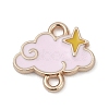 Alloy Enamel Star Cloud Connector Charms PALLOY-V001-04A-1