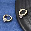 Brass with Cubic Zirconia Hoop Earrings KK-CBACA55-07G-5