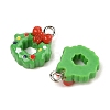 Christmas Theme Opaque Resin Pendants RESI-S08-02O-2