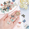 36Pcs 9 Style Alloy Enamel Pendants ENAM-SC0002-89-3