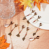 Tibetan Style Alloy & Cowrie Shell Braiding Hair Pendants Decoration OHAR-AB00016-5