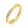 Rack Plating Brass Finger Ring with Cubic Zirconia RJEW-D014-01A-G-1