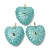 Natural Amazonite Carved Pendants G-C276-01G-05-1