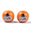 Halloween Theme Wood European Beads WOOD-N016-04K-3