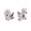 Brass Micro Pave Clear Cubic Zirconia Pendants X-KK-Q074-20P-2