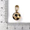 Trendy Necklace Findings 304 Stainless Steel FootBall/Soccer Ball Pendants STAS-L012-B01G-3
