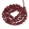 Dyed Natural White Jade Beads Strands G-T139-8mm-46O-3