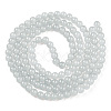 Baking Paint Imitation Jade Glass Round Bead Strands X-DGLA-Q021-6mm-43-2