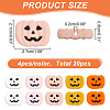 20Pcs 5 Colors Pumpkin Jack-O'-Lantern Halloween Food Grade Eco-Friendly Silicone Beads SIL-AR0001-10-2