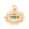 Brass Micro Pave Cubic Zirconia Pendants KK-O126-11G-2
