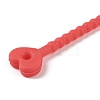 Heart Shape Silicone Cable Zip Ties AJEW-C034-02F-2