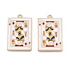 Rack Plating Alloy Enamel Pendants LS-ENAM-N056-392A-KCG-1