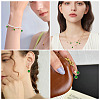 12Pcs Brass & Glass Imitation Cat Eye Round Charms PALLOY-TAC0237-03-8