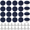24Pcs Pure Cotton Covered Iron Buttons BUTT-BC0001-19A-1