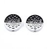 Halloween Printed Natural Wood Beads WOOD-T021-78-4
