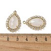 Natural Quartz Crystal Faceted Teardrop Pendants G-I375-01G-06-3