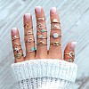 19Pcs 19 Styles Alloy & Resin Cuff Rings/Finger Rings Sets for Women FS-WGA4364-01-2