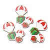 Single Face Christmas Printed Wood Big Pendants WOOD-D025-14-2