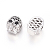 Brass Micro Pave Cubic Zirconia Beads ZIRC-G166-42P-2