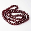 Drawbench Transparent Glass Round Beads Strands X-GLAD-Q012-8mm-23-2