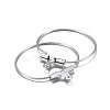 Tarnish Resistant 316 Surgical Stainless Steel Hoop Earring Findings STAS-P238-09P-01-2