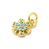 Real 18K Gold Plated Rack Plating Brass Micro Pave Cubic Zirconia Pendants Charms KK-S396-01B-2