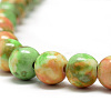 Synthetic Ocean White Jade Beads Strands G-S254-6mm-C02-4