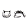 Tarnish Resistant 304 Stainless Steel Huggie Hoop Earrings STAS-J033-12A-P-3