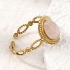 304 Stainless Steel Cuff Open Rings for Women GG-CBA7994-01G-07-3