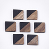 Resin & Walnut Wood Cabochons RESI-S358-A-90D-1