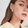 Cubic Zirconia Snake Hoop Earrings with Enamel EJEW-SZ0001-87D-3