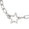 304 Stainless Steel Paperclip Chain Necklaces NJEW-JN06369-01-4