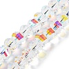 Transparent Electroplate Glass Beads Strands GLAA-Q099-C01-13-1-1