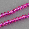 Spray Painted Glass Bead Strands X-DGLA-R030-6mm-06-1