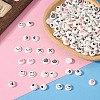 100Pairs 10 Styles Flat Round Cartoon Resin Cabochons CRES-TA0001-97-5