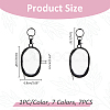7Pcs 7 Colors Oval Transparent PVC Packaging Bags DIY-FH0007-66-2