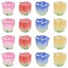 16Pcs 4 Colors Gradient Color Opaque Acrylic Beads MACR-CJ0002-32-1