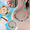 10Pcs 5 Styles Brass Pave Natural Paua Shell Connector Charms KK-PH0012-91B-5