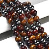 Natural Tiger Iron & Synthetic Hematite Beads Strands G-H1581-10mm-2