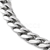 Non-Tarnish 304 Stainless Steel Cuban Link Chain Bracelet BJEW-C048-01P-2