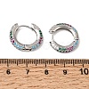 Brass Micro Pave Cubic Zirconia Hoop Earrings KK-CBA8324-24P-03-5