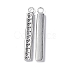 Tarnish Resistant 304 Stainless Steel Pendant Cabochon Settings STAS-C066-15P-1