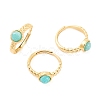 Round Natural Amazonite Adjustable Rings RJEW-Q817-03G-01-1