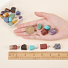 21 Pcs 7 Colors Red Rainbow Jasper & Topaz Jade & Tiger Eye & Green Aventurine & Blue Spot Stone & Amethyst & Turquoise Pendants G-SC0002-18P-3